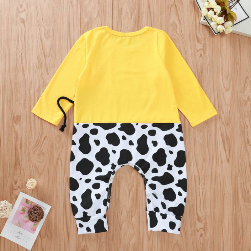 Cute Cow Cotton Romper for Newborn Baby Girls & Boys